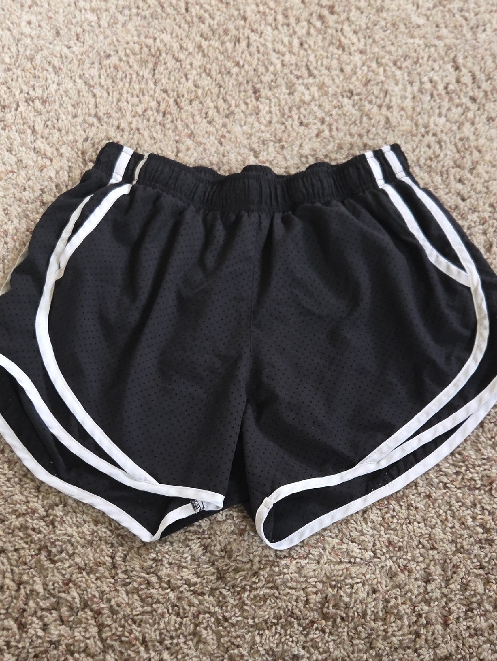 Calvin Klein Black Athletic Mesh Shorts with White Trim